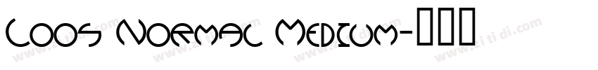Loos Normal Medium字体转换